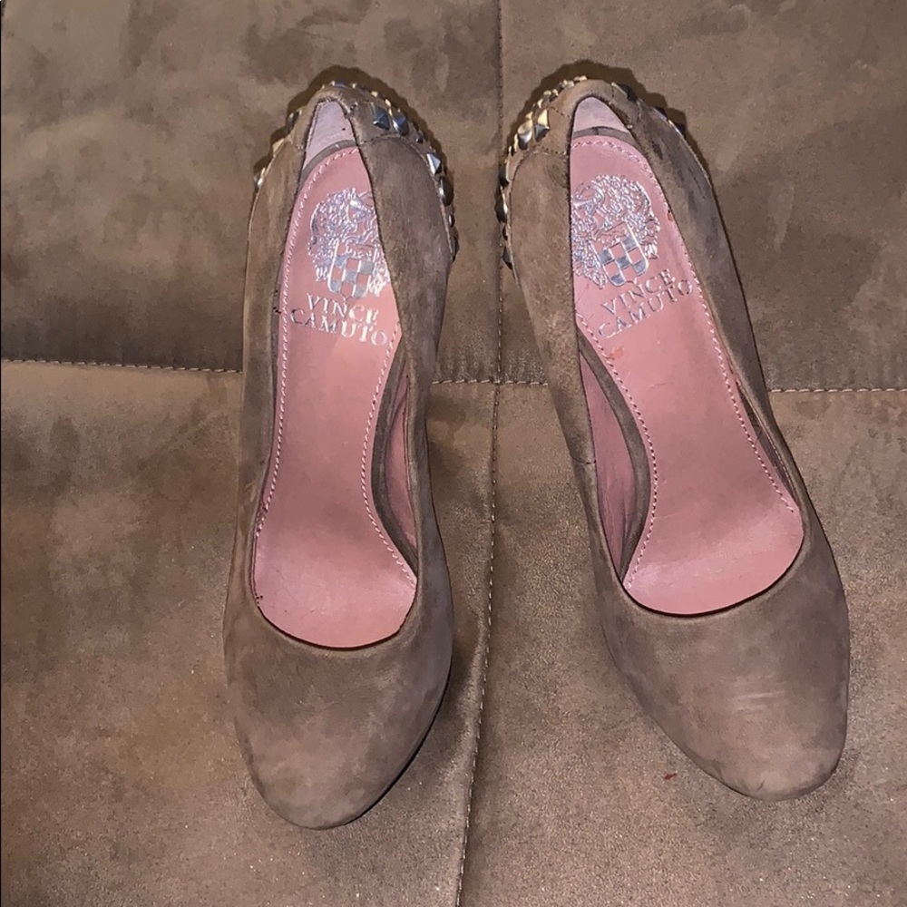 Vince Camuto Embellished Heels in Nude